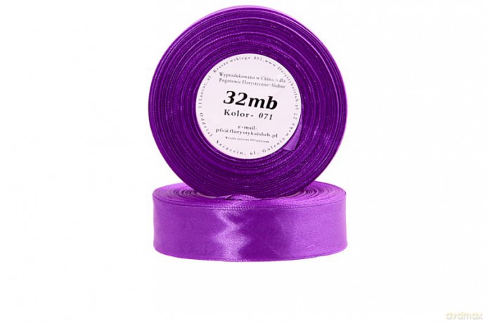 Wstążka satynowa 12mm/32mb jasnofioletowa