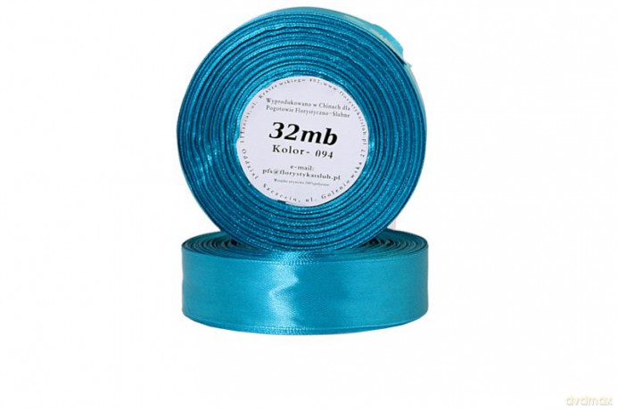Wstążka satynowa 12mm/32mb turkusowa