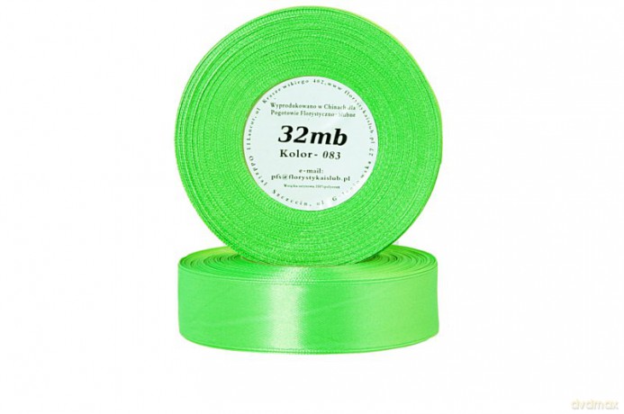 Wstążka satynowa 25mm/32mb seledynowa
