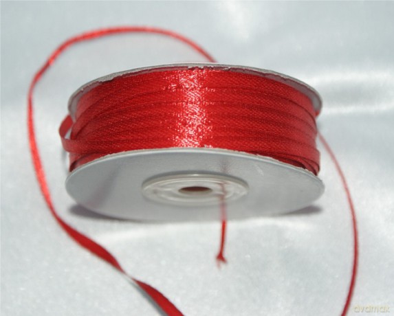 Wstążka satynowa 3mm/91mb czerwona