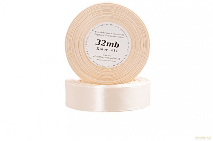 Wstążka satynowa 6mm/32mb beżowa