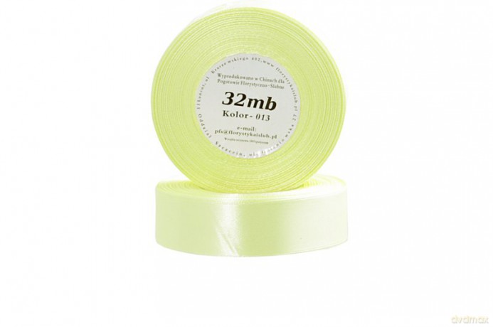 Wstążka satynowa 6mm/32mb budyniowy