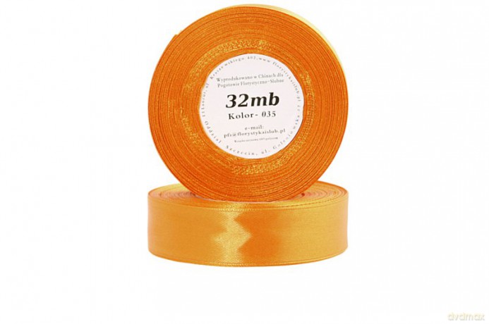Wstążka satynowa 6mm/32mb bursztynowa