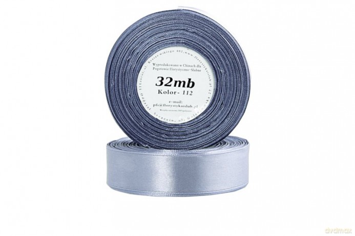 Wstążka satynowa 6mm/32mb ciemnoszara