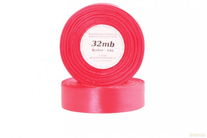 Wstążka satynowa 6mm/32mb malinowy
