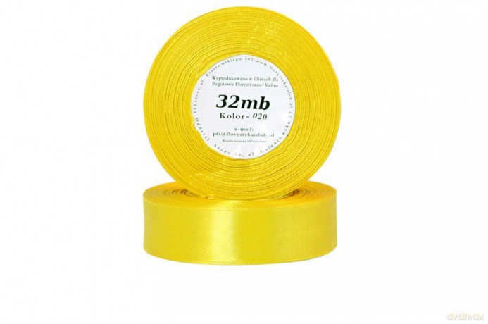 Wstążka satynowa 6mm/32mb żółta