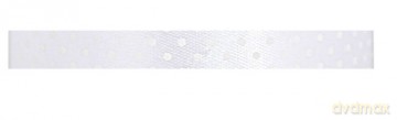 Wstążka satynowa w kropki 6mm/22mb biała/białe