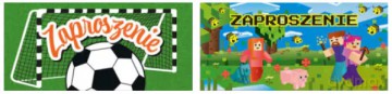 Zaproszenia 18 urodziny mix 2 wzorów op. 5szt.