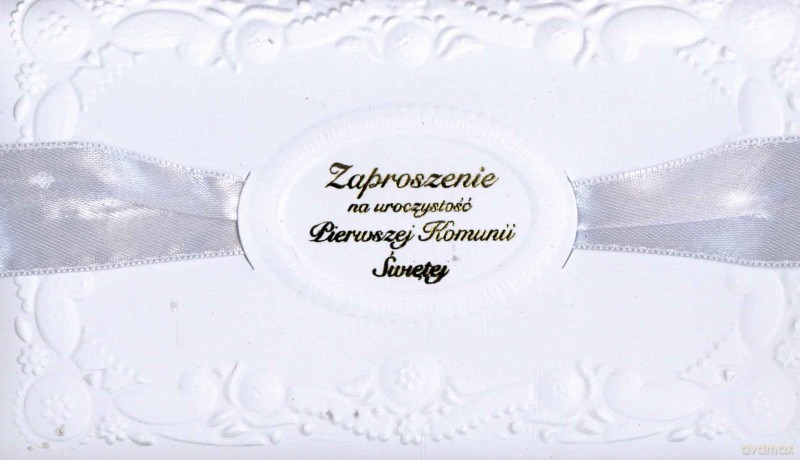 Zaproszenia Komunijne 5507 ze wstążką op-5 szt