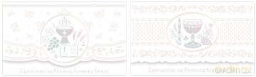 Zaproszenia na Komunię świętą ZLUX op.10szt. mix (zaproszenie Lux Edition)