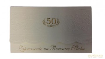 Zaproszenie 50 Rocznica ślubu ecri op.10szt. mix