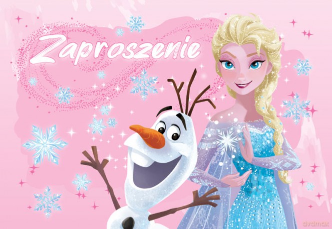 Zaproszenie Disney - Elsa op.5szt