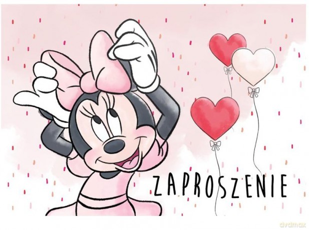 Zaproszenie Disney - Minnie Mouse op.5szt