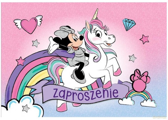 Zaproszenie Disney - Minnie Mouse op.5szt