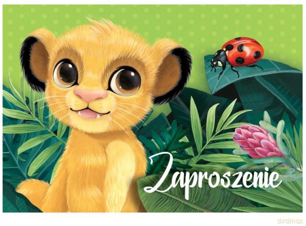 Zaproszenie Disney - Simba op.5szt