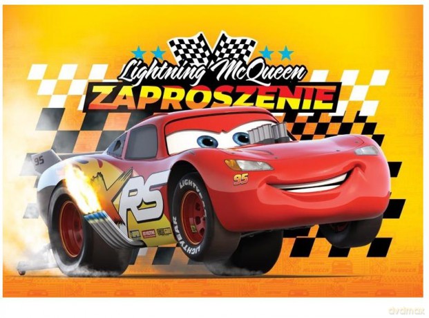 Zaproszenie Disney - Zygzak McQueen op.5szt