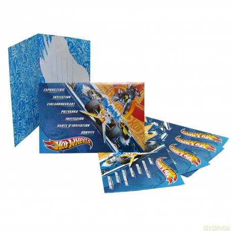Zaproszenie Hot Wheels (6szt)