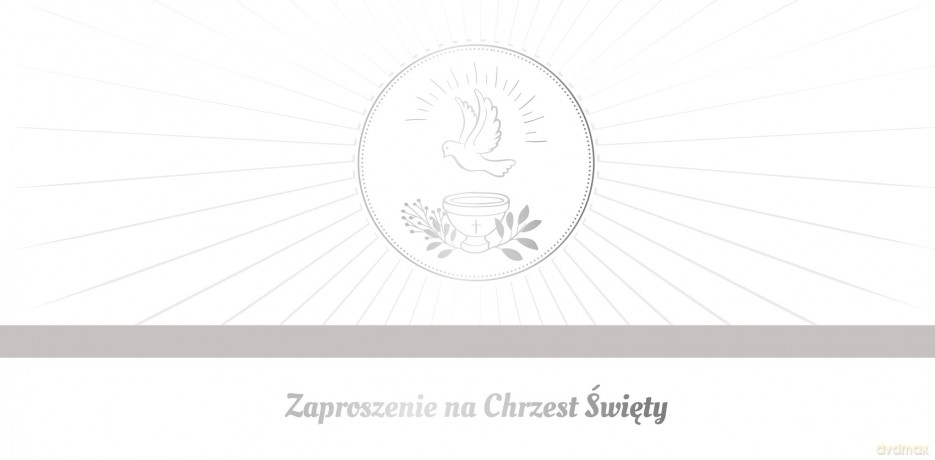 Zaproszenie na Chrzest Św. z tasiemką op.10szt