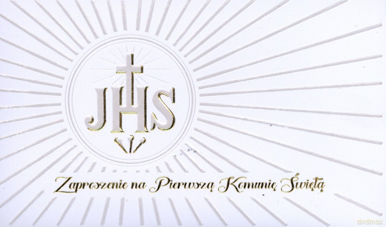 Zaproszenie na Pierwszą Komunię Świętą op 10 szt 5514 MIX