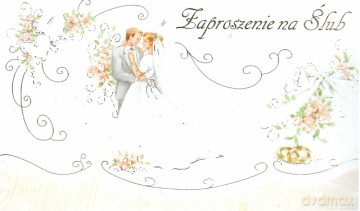 Zaproszenie na Ślub (10 sztuk w opakowaniu) ZS-07