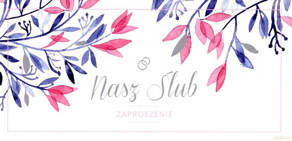 Zaproszenie Ślub akwarela op.10szt