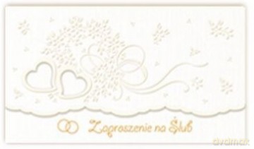 Zaproszenie ślub elegance op.10szt. mix