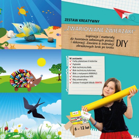 Zestaw kreatywny ZWARIOWANE ZWIERZAKI materiały i inspiracje