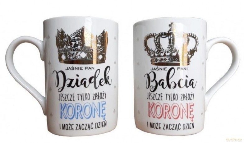 Zestaw Kubków Jeśnie Pani Babcia/Jaśnie Pan Dziadek