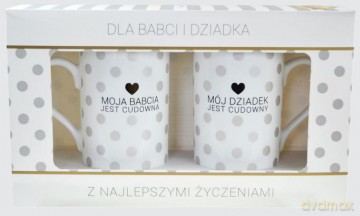 Zestaw Kubków Moja Babcia jest cudowna/Mój Dziadek jest cudowny