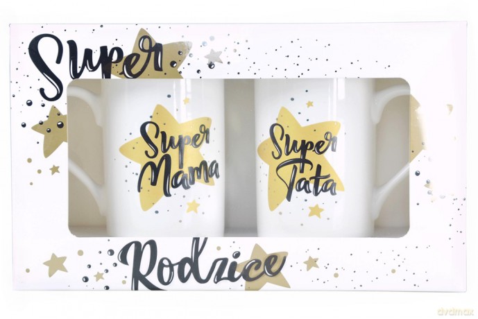 Zestaw Kubków Super rodzice - Super Mama, Super Tata - Q 809 KOMP