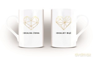 Zestaw kubków ślub - idealna żona, idealny mąż