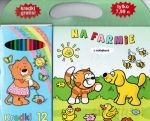 Zestaw małego podróżnika. Na farmie z naklejkami i kredkami [KSIĄŻKA]