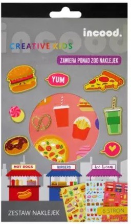 Zestaw naklejek Fast Food 6 ark