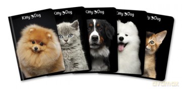 Zeszt A5 80 kartki kratka Top Kitty&Dog 5szt/opak