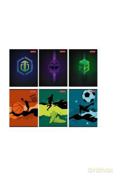 Zeszyt A5 16 kartek trzylinia kolorowa Game&Sport 10szt/opak