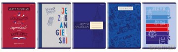 Zeszyt A5 60 kartek kratka M-Mix Język angielski 10szt/opak