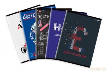 Zeszyt A5 60 kartki kratka TOP ANGIELSKI