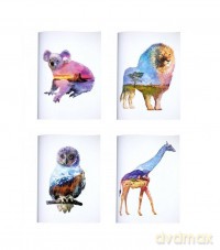 Zeszyt A5 80 kartek kratka Animal Earth 10szt/opak