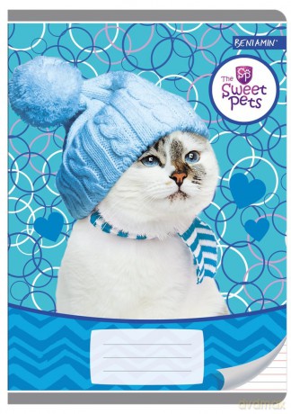 Zeszyt A5/16k w kolorowe trzylinie The Sweet Pets - Kot