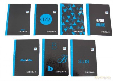 Zeszyt A5/60 linia Black&blue