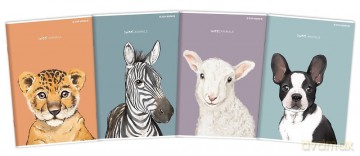 Zeszyt do słówek A6 16 kartek kratka 70g Animal 20szt/opak