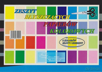 Zeszyt papierów kolorowych A4 błyszczących Protos