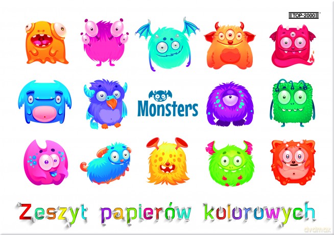 Zeszyt papierów kolorowych Top 2000 A5