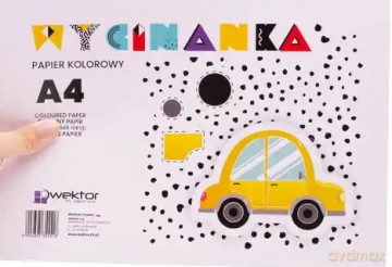 Zeszyt papierów kolorowych wycinanka A4 8k WEKTOR