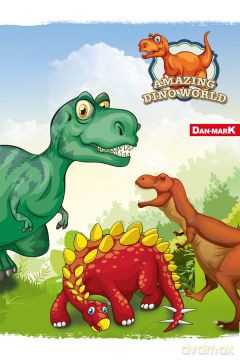 Zeszyty A5/16 kratka Dan-Mark LAMINOWANY(1107) dino 20szt/opak