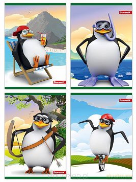 Zeszyty Dan-Mark PENGUIN A5 kratka 16 (5905184014261) 20szt/opak