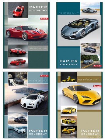 Zeszyty papierów kolorowych Dan-Mark A4/8k Dream Cars (1061)