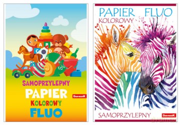 Zeszyty papierów kolorowych fluo Dan-Mark a5/8k samoprzylepny