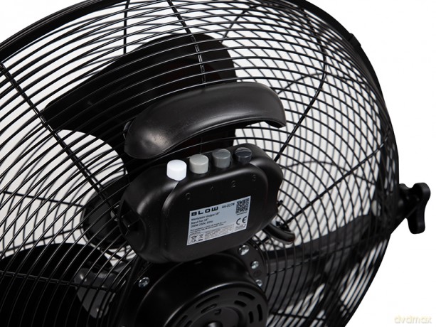 44-027# Wentylator podłogowy 18/45cm 200w cyrkulator czarny