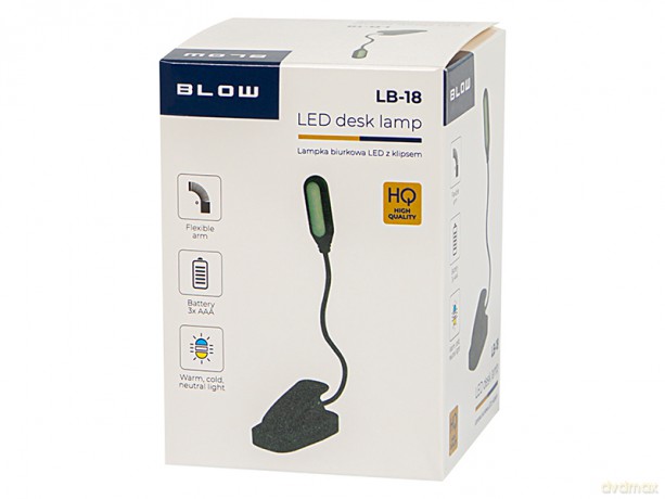 44-162# Lampka biurkowa led lb-18 z klipsem czarna